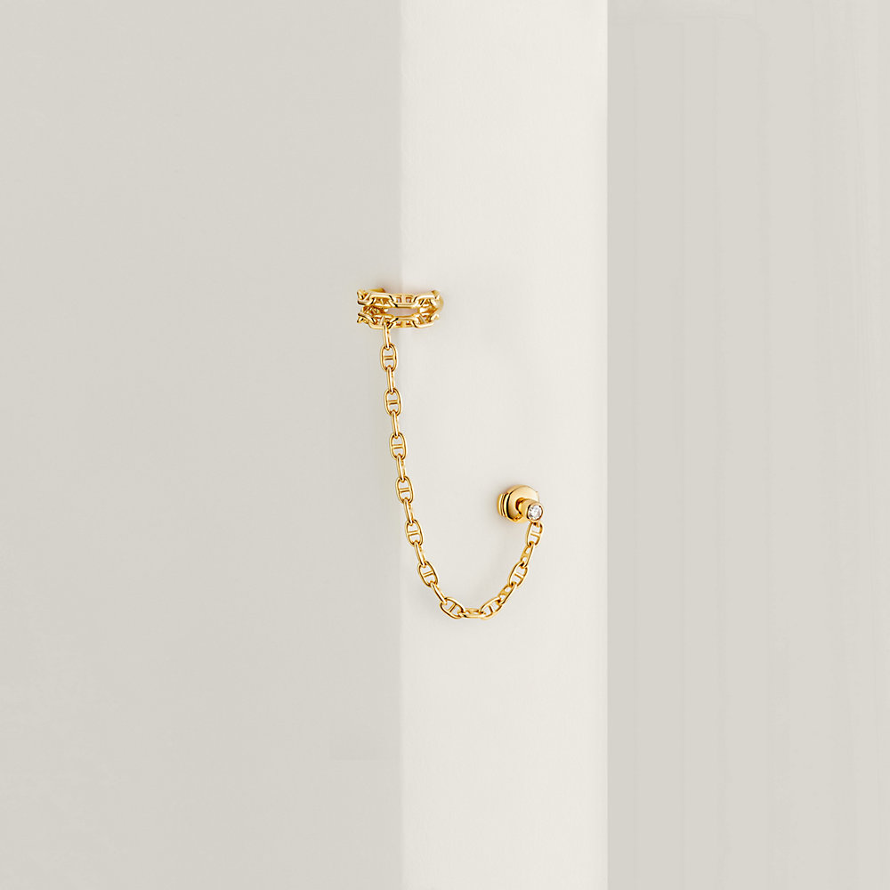 Chaine d'ancre Calypso left single ear climber earring Chaine d'ancre Calypso left single ear climber earring